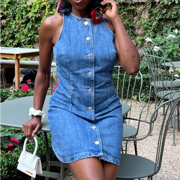 Zara Denim Sleeveless Dress - Picture 11 of 11